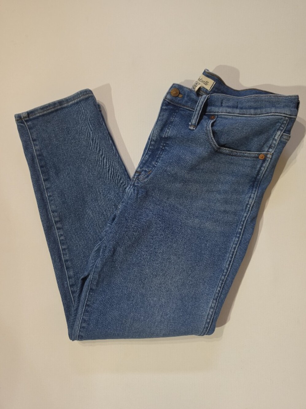 Madewell Stovepipe Jeans Womens 31 Blue Medium Wash High Rise Casual Denim